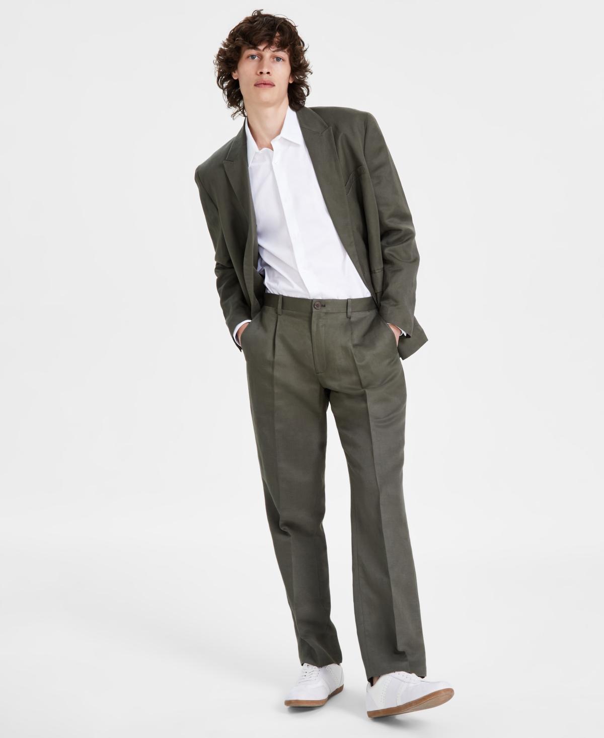 I.n.c. International Concepts Mens Straight-Fit Linen Pants, Created for Macys Product Image