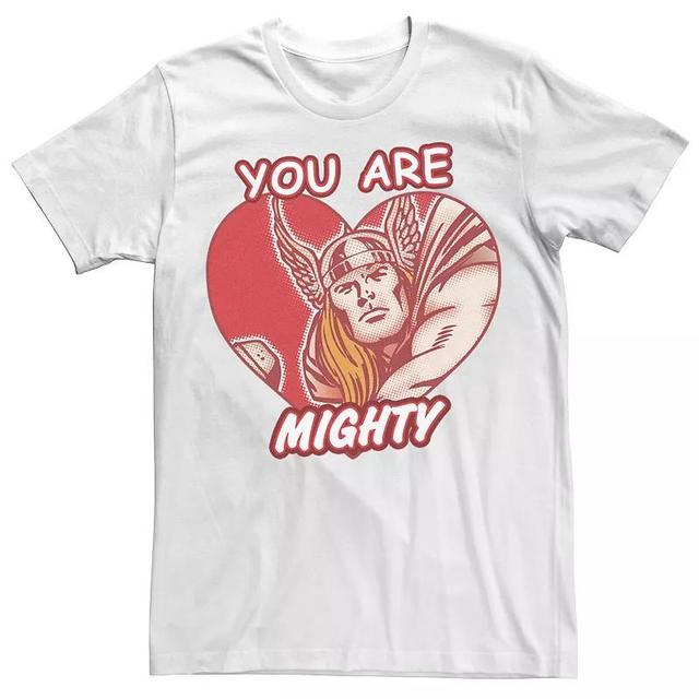 Mens Marvel Mighty Heart Comic Tee White Product Image