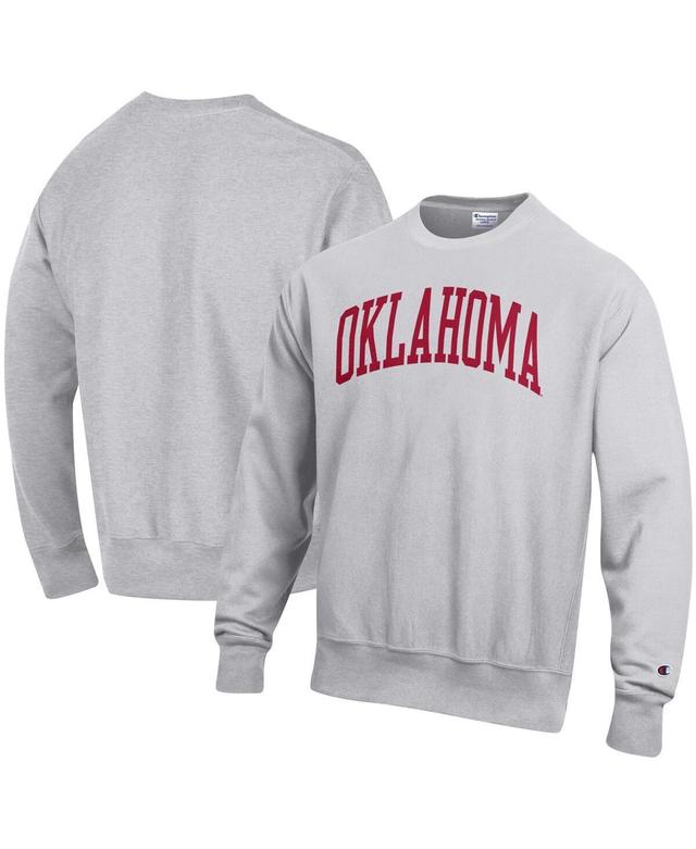 Mens Champion Heathered Gray Oklahoma Sooners Arch Reverse Weave Pullover Sweatshirt Product Image