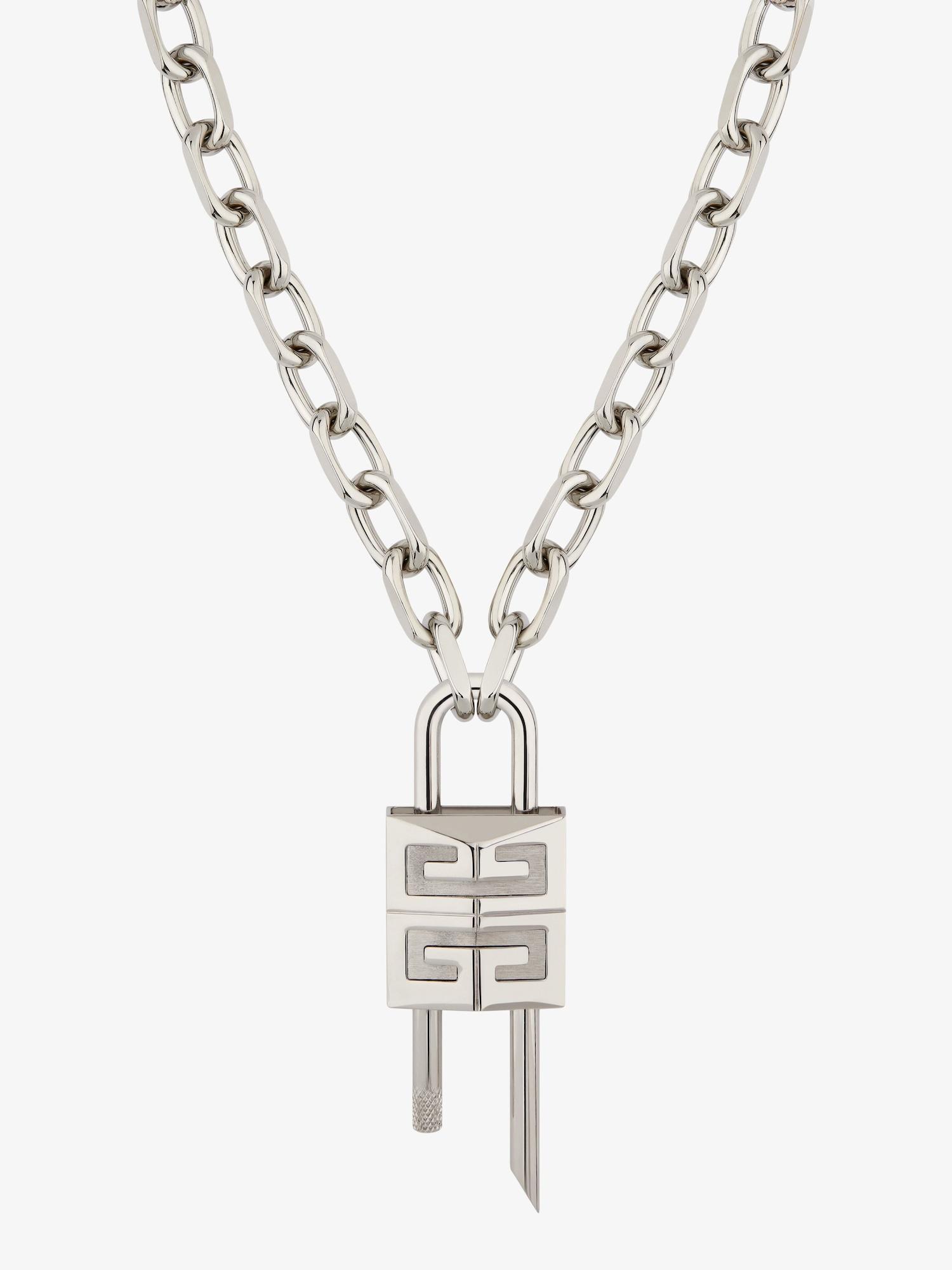 Medium Lock necklace in metal Product Image