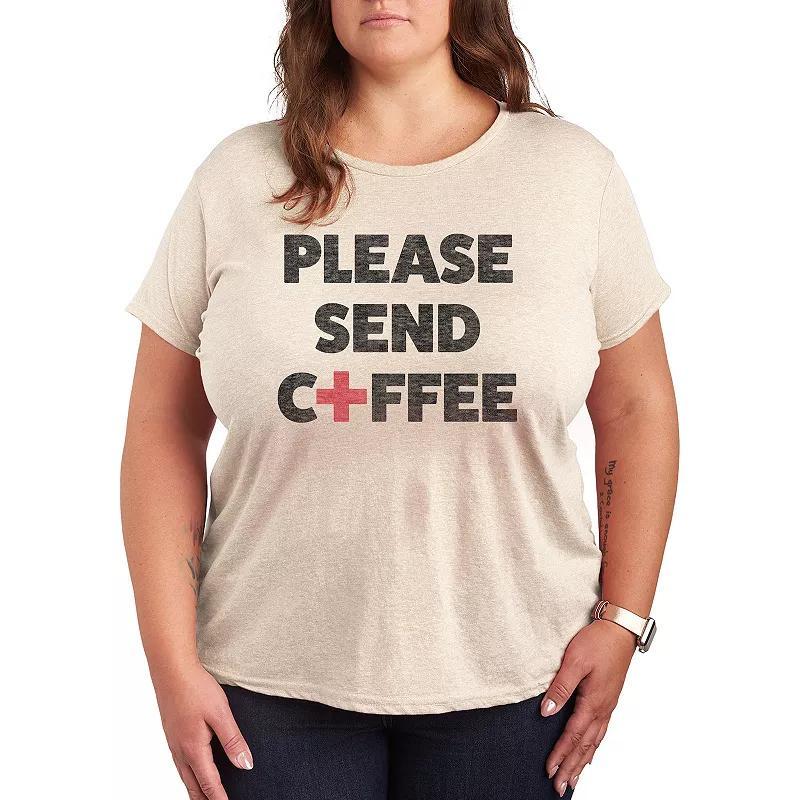 Plus Please Send Coffee Graphic Tee, Womens Product Image