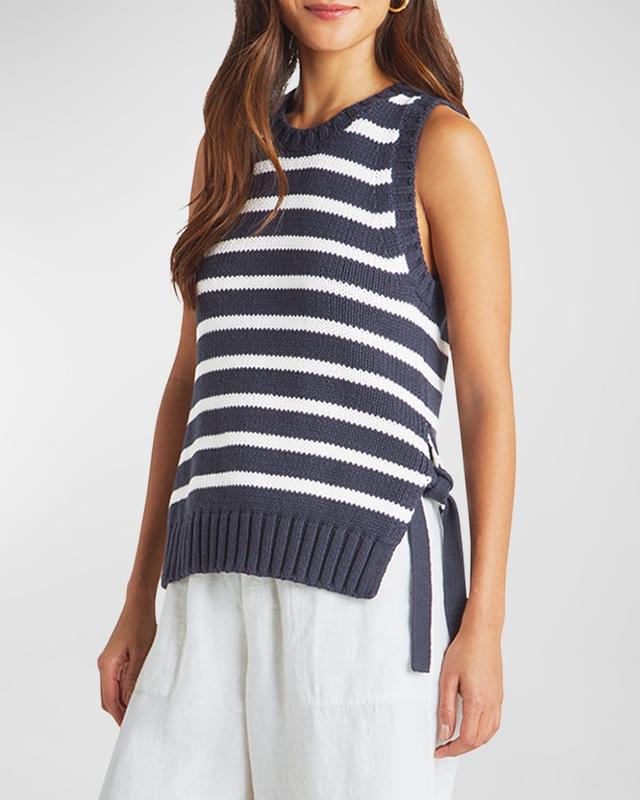 Zoey Striped Tie Sweater Tank Top Product Image