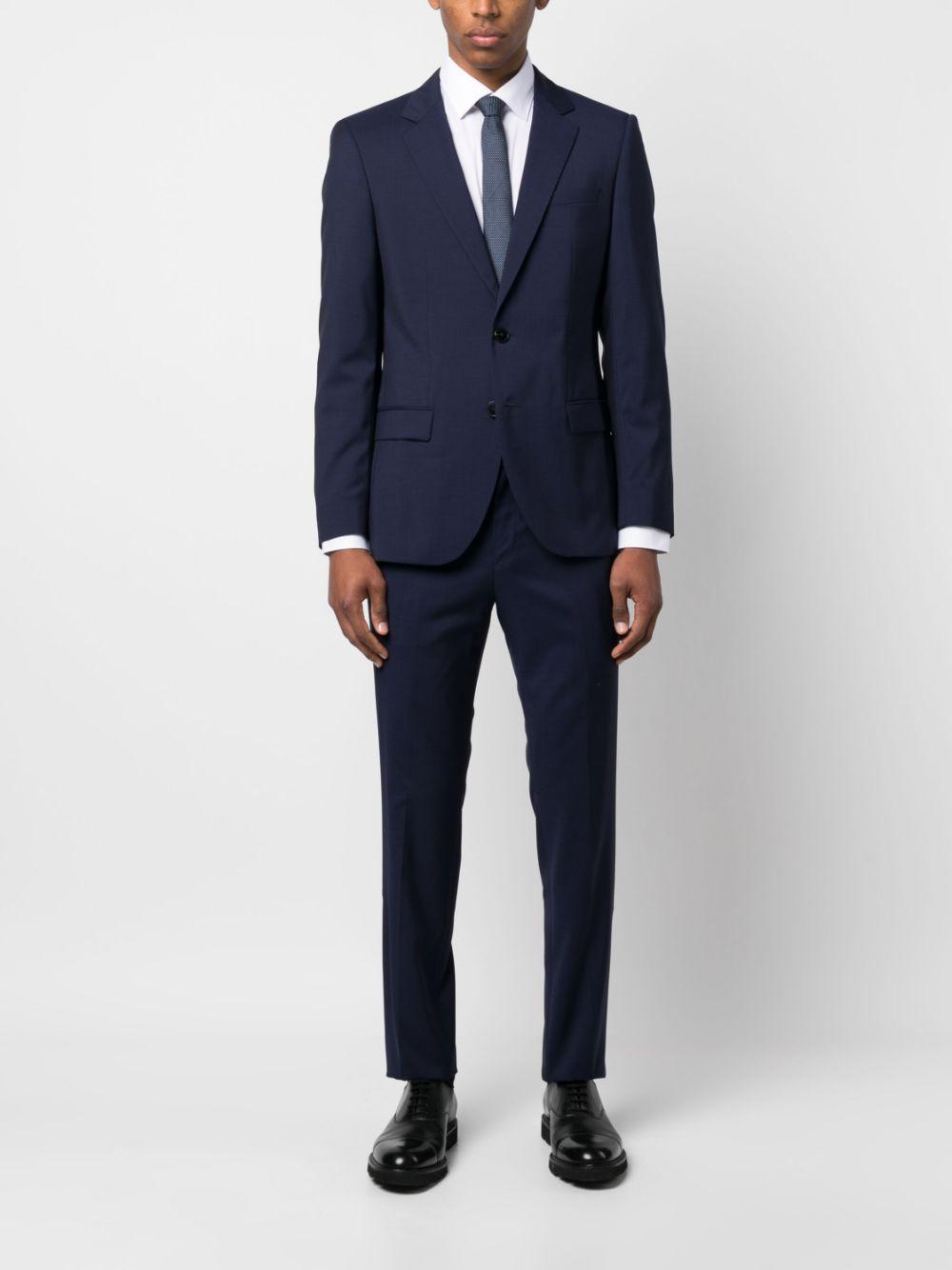 Single-breasted Wool Blazer In Blue Product Image