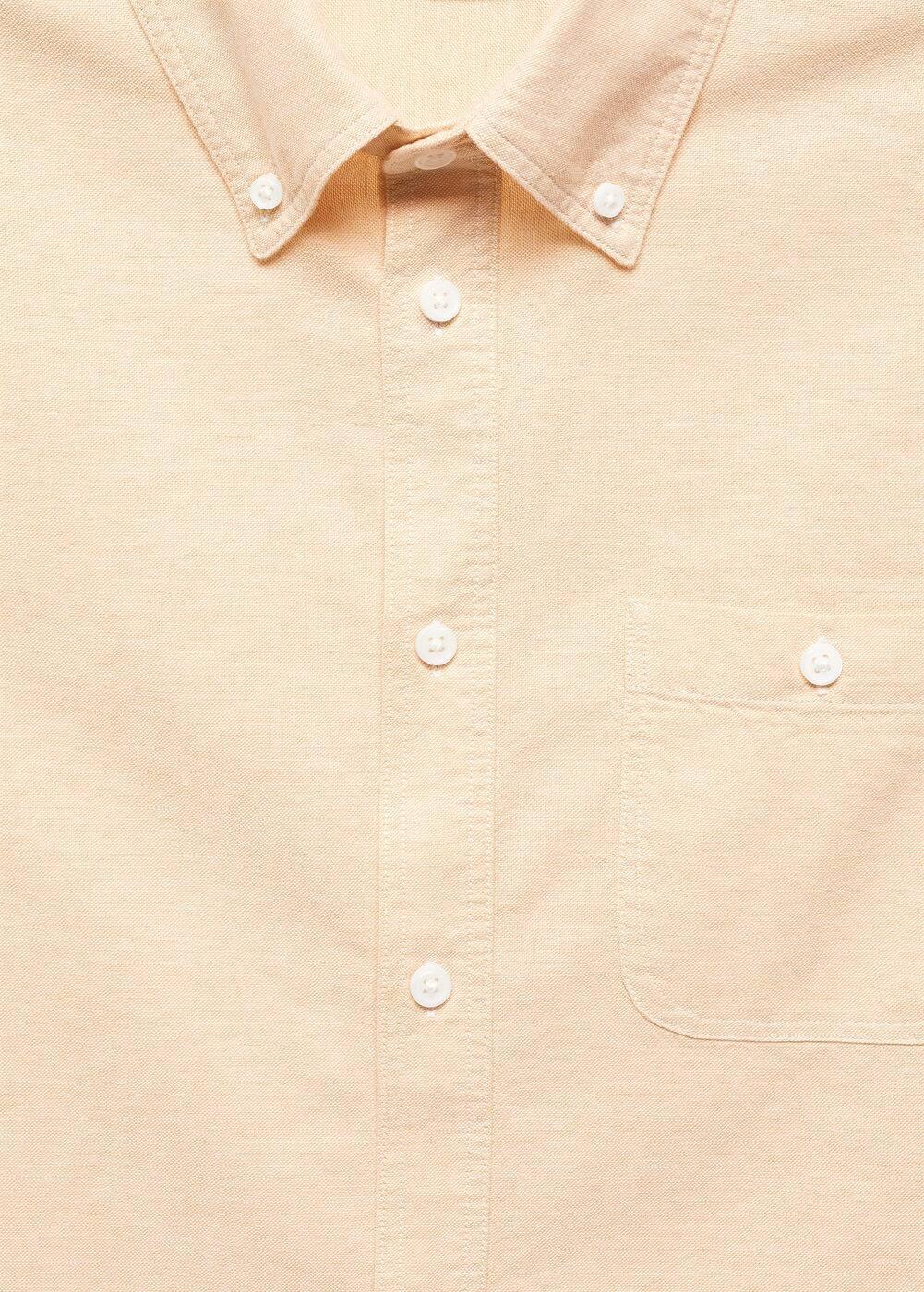 MANGO MAN - Regular-fit 100% cotton shirt pastel yellowMen Product Image