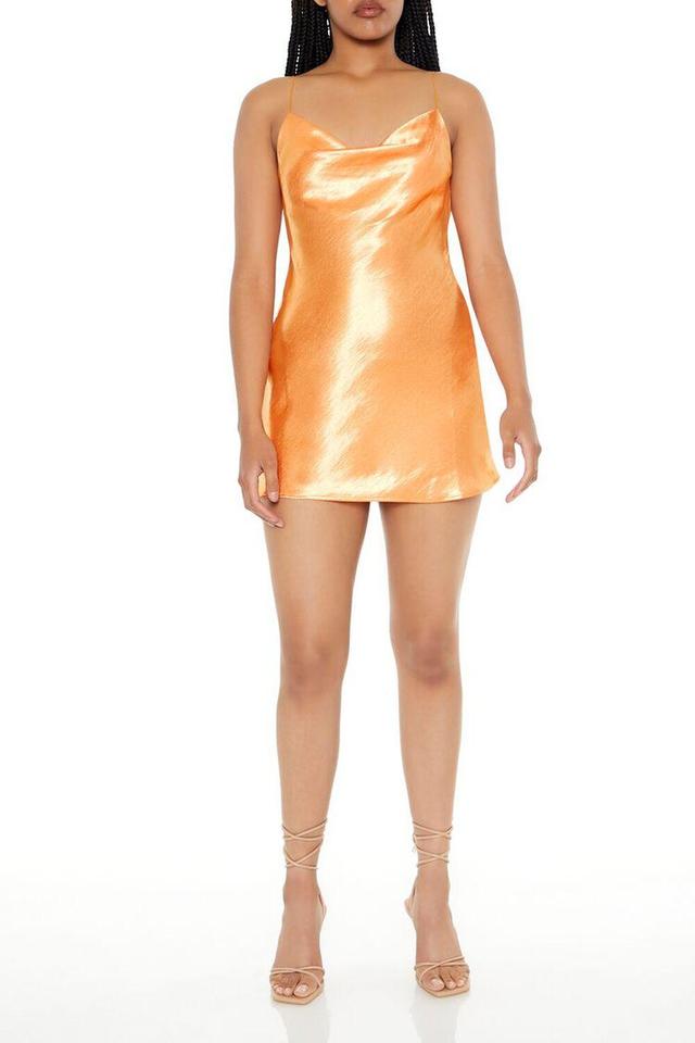 Satin Cowl Slip Mini Dress | Forever 21 Product Image