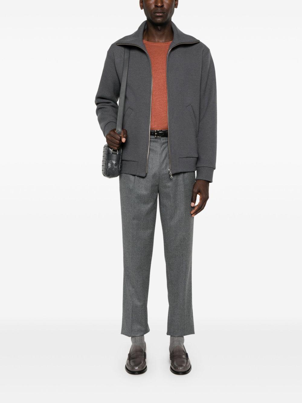 ZEGNA Slim-cut Wool Trousers In 6r Product Image