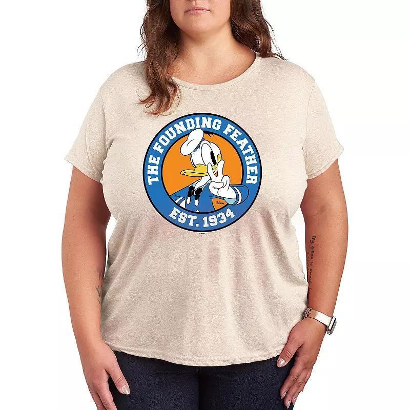 Disneys Donald Duck Plus The Founding Feather Graphic Tee, Womens Product Image