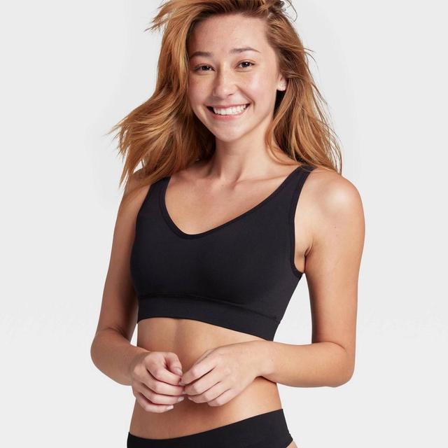 Jockey Generation™ Women's Recycled Seamfree Smoothing Bralette - Black L: Eco-Friendly, Molded Cups, Wide Underband Product Image