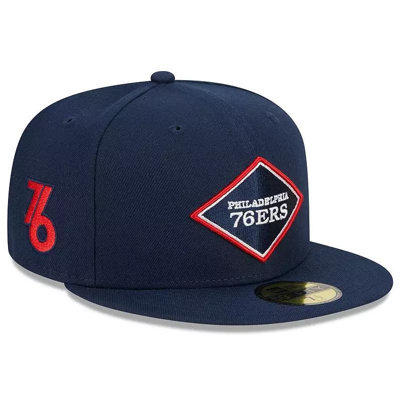 Mens New Era Navy Philadelphia 76ers 2023/24 City Edition Alternate 59FIFTY Fitted Hat Product Image