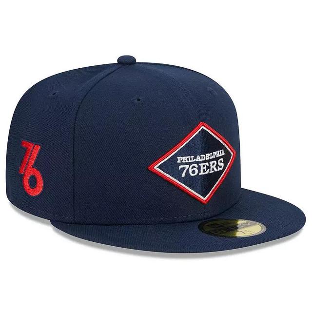 Mens New Era Navy Philadelphia 76ers 2023/24 City Edition Alternate 59FIFTY Fitted Hat 76r Blue Product Image