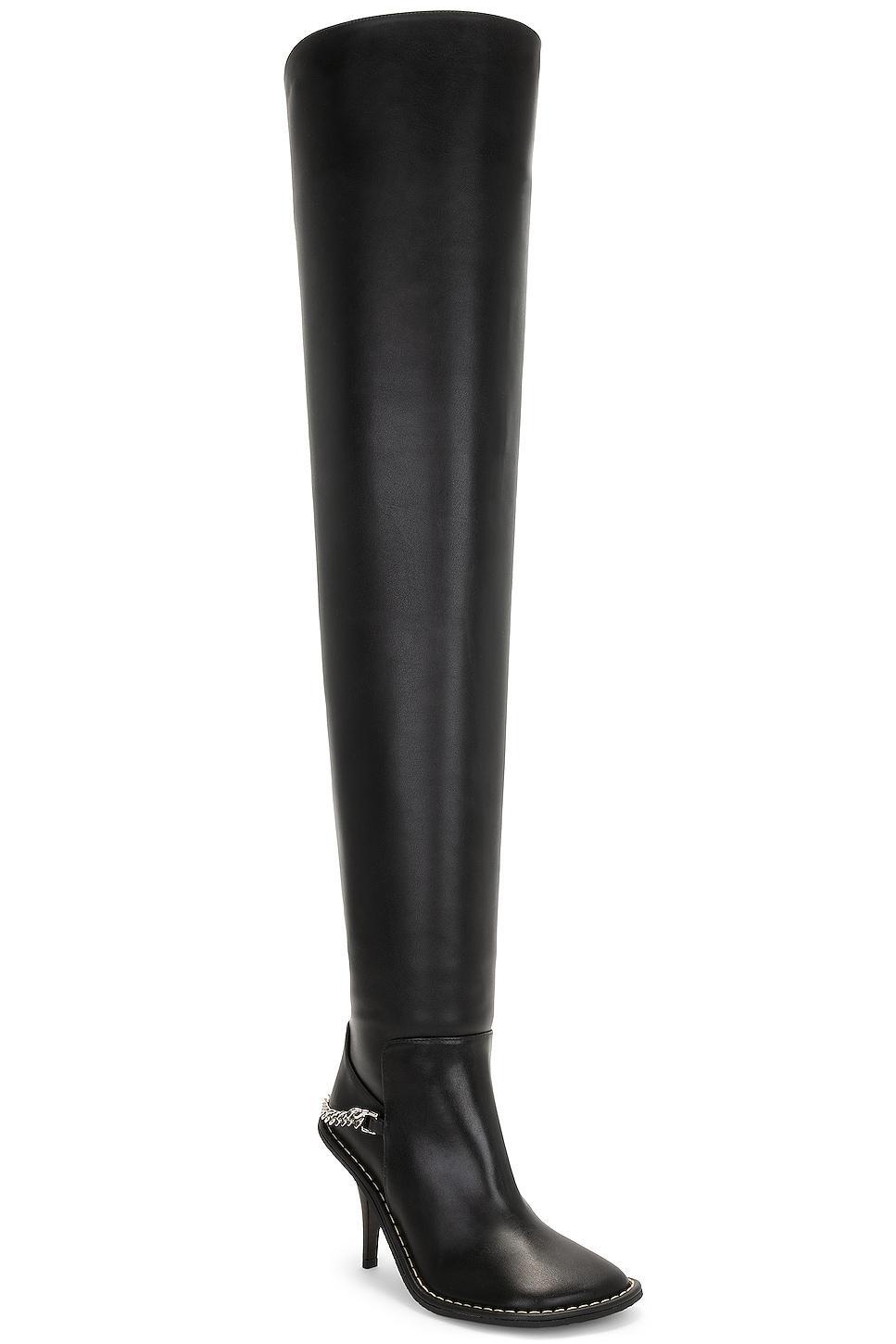 Stella McCartney Ryder Over The Knee Boot in Black - Black. Size 36 (also in 38). Product Image