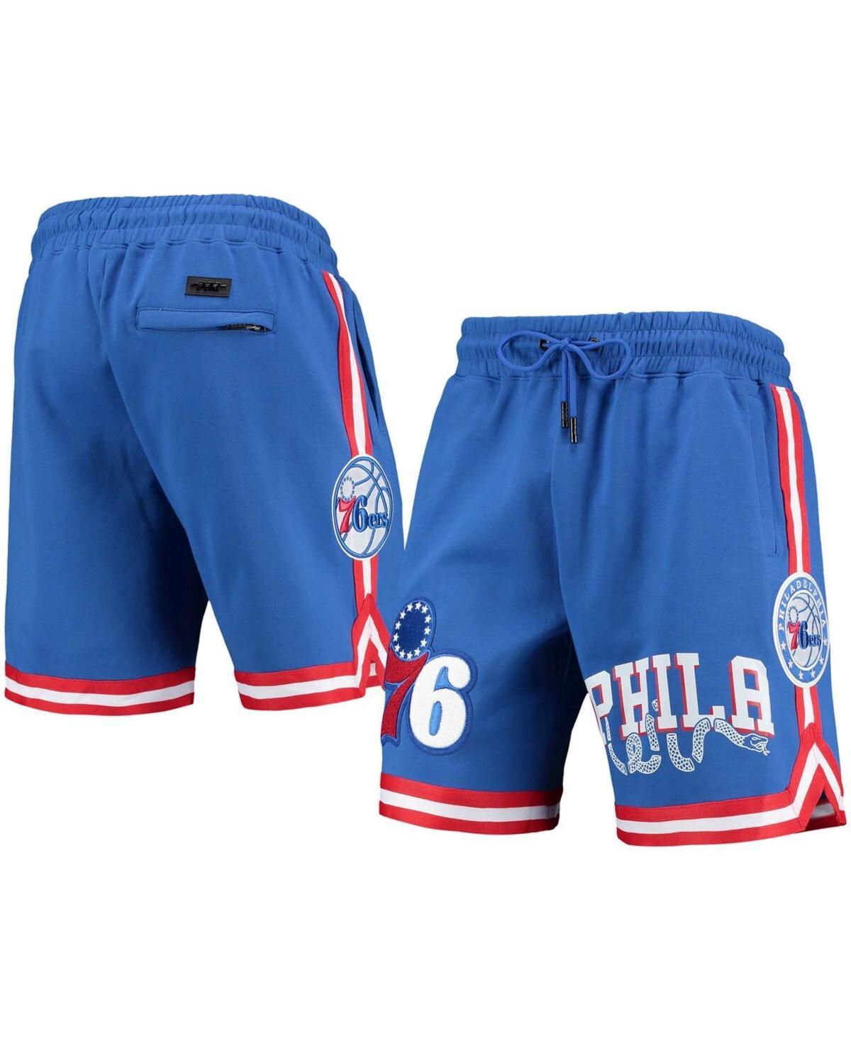 Mens Royal Philadelphia 76ers Team Chenille Shorts Product Image