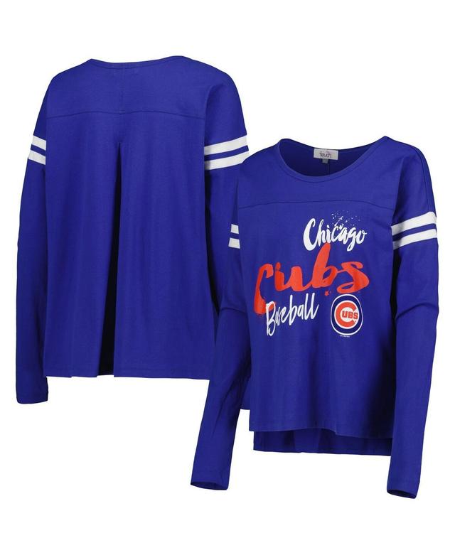 Womens Touch Royal Chicago Cubs Free Agent Long Sleeve T-shirt Product Image