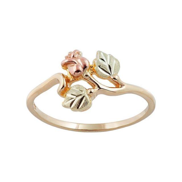 Black Hills Gold Tri Tone Rose Ring, Womens 10k Gold Product Image