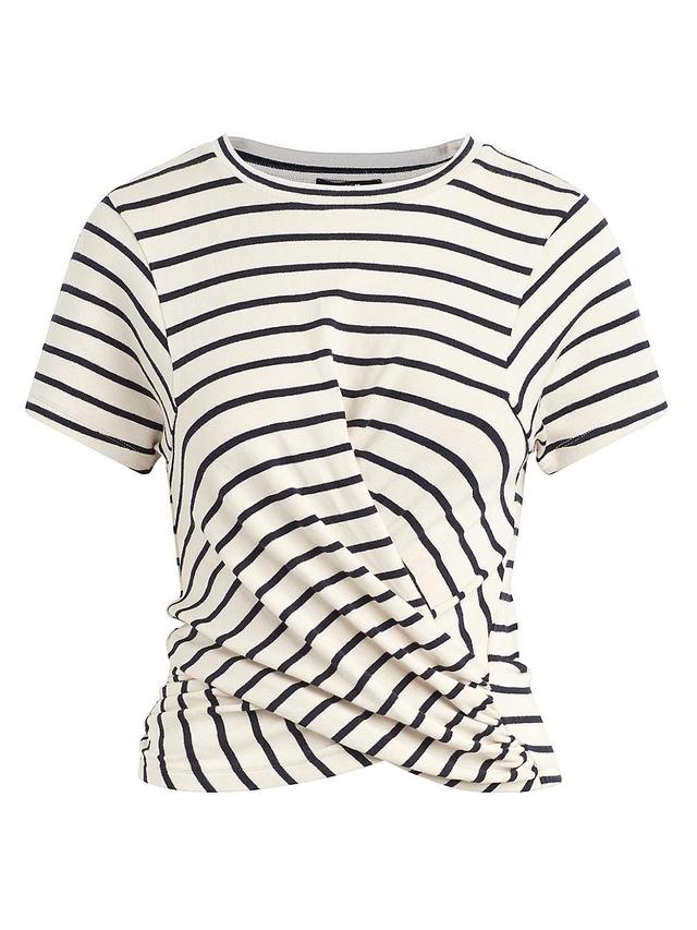 Womens Chloe Striped Draped T-Shirt Product Image