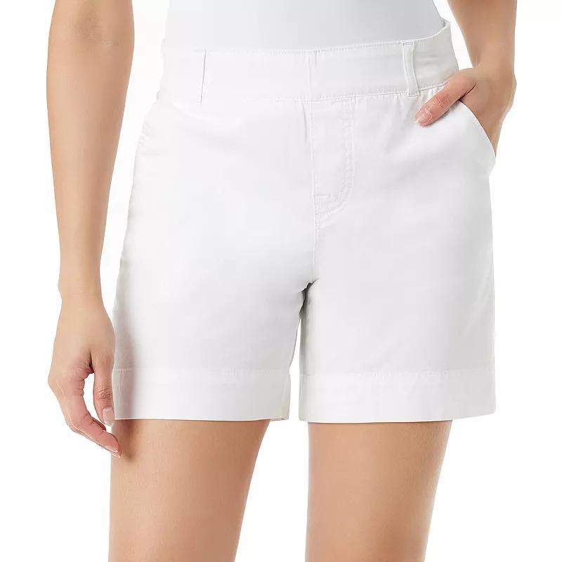 Petite Gloria Vanderbilt Shape Effect Shorts, Womens Black Affair Product Image