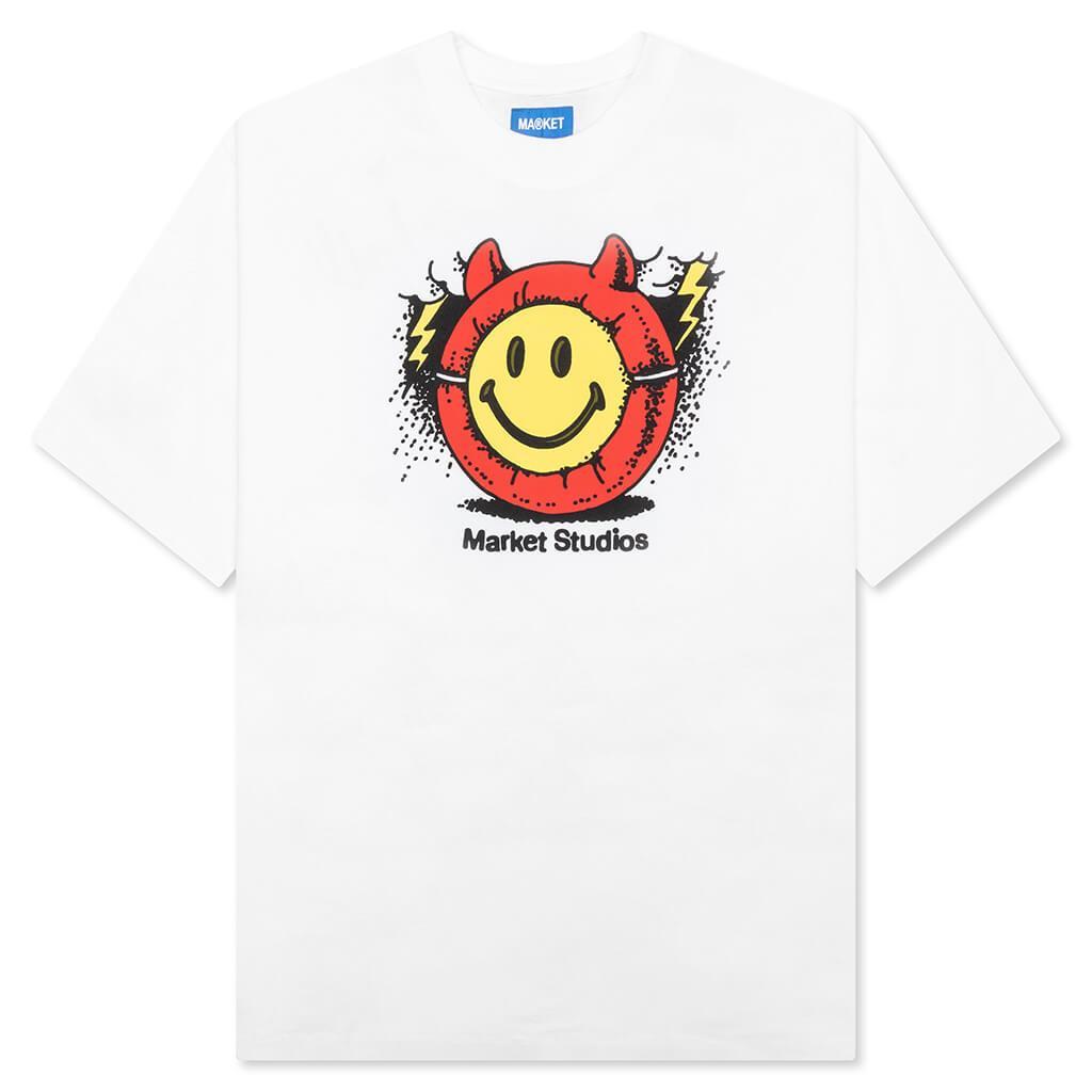 Smiley Masked T-Shirt - White Male Product Image