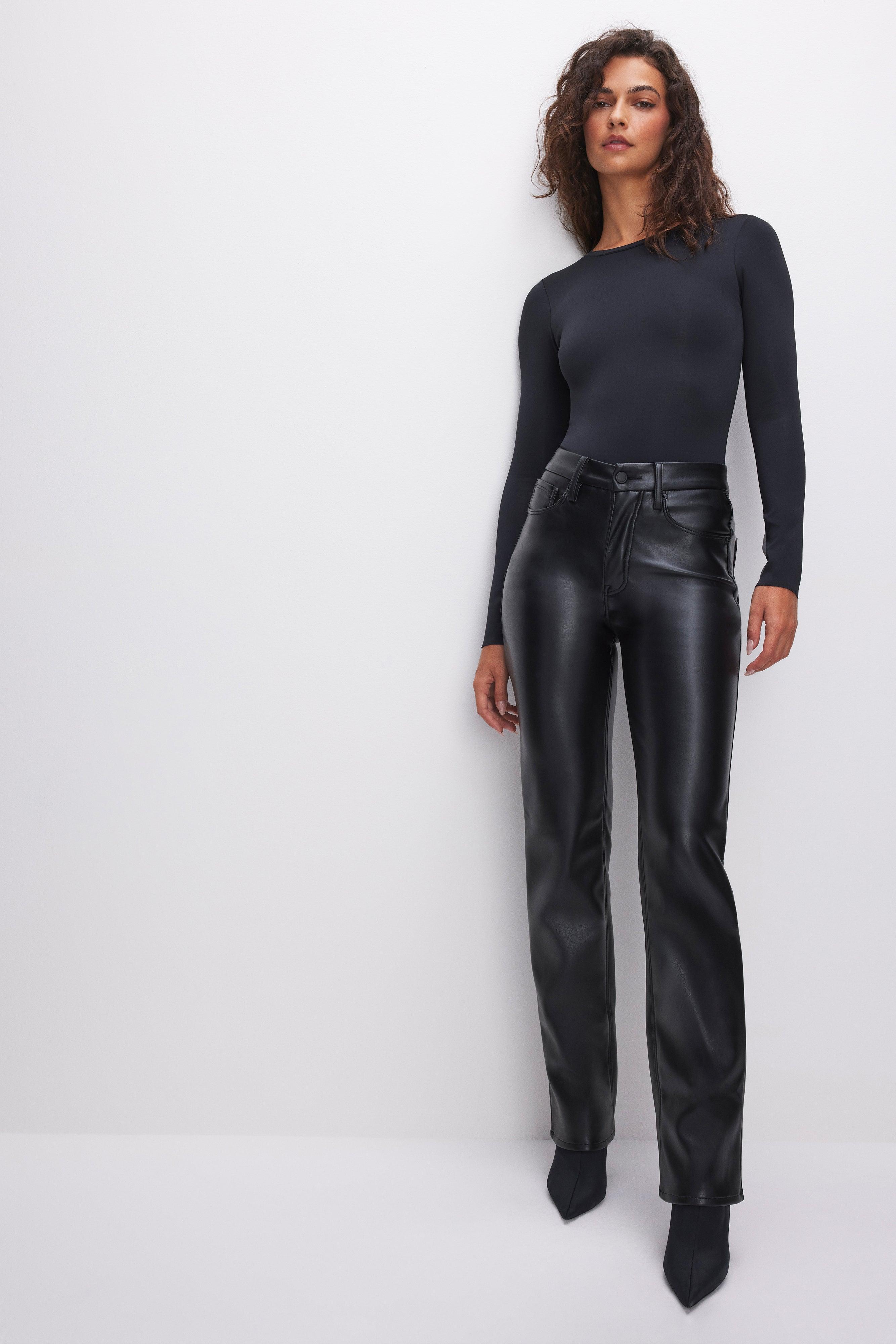 GOOD ICON FAUX LEATHER PANTS | BLACK001 Product Image