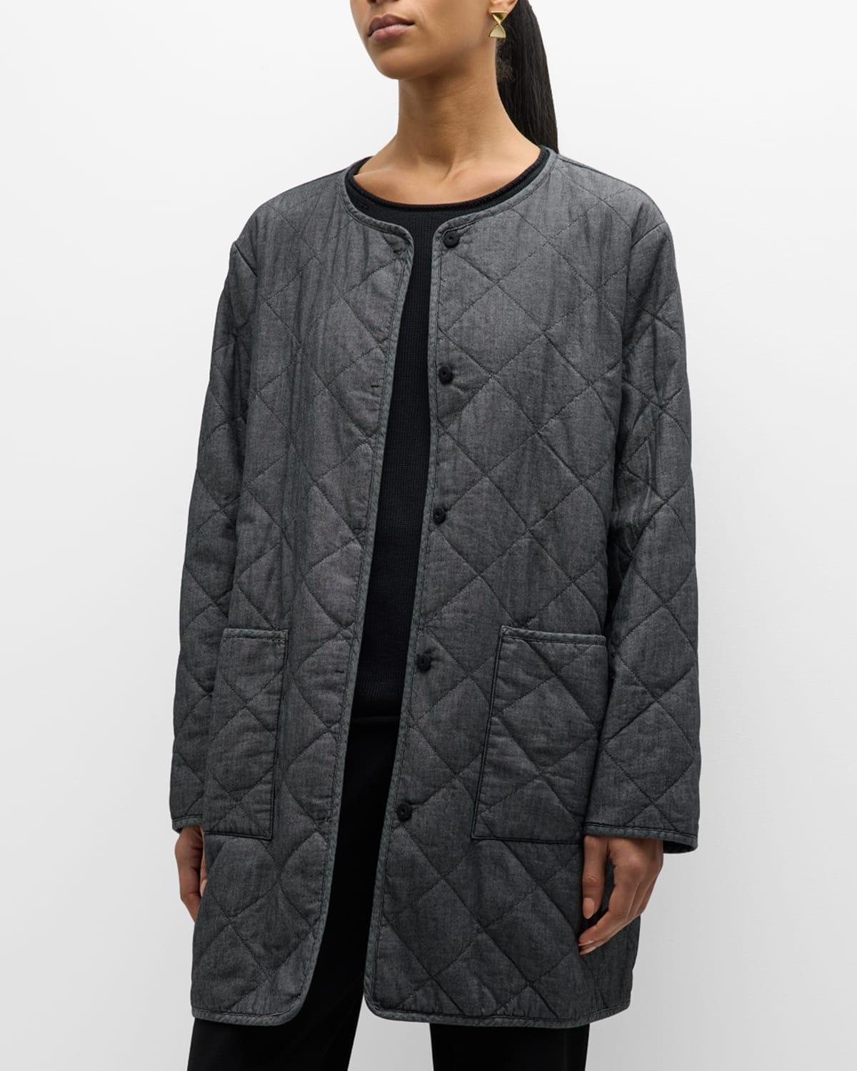 Eileen Fisher Quilted Organic Cotton Coat Product Image