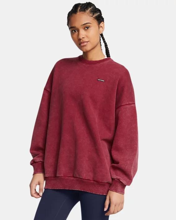 Womens UA Icon Heavyweight Fleece Oversized Crew Product Image