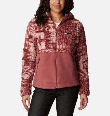 Columbia Winter Pass Sherpa Hooded Full-Zip Jacket for Ladies - Warm Copper Check Multi/New Cinder - S Product Image