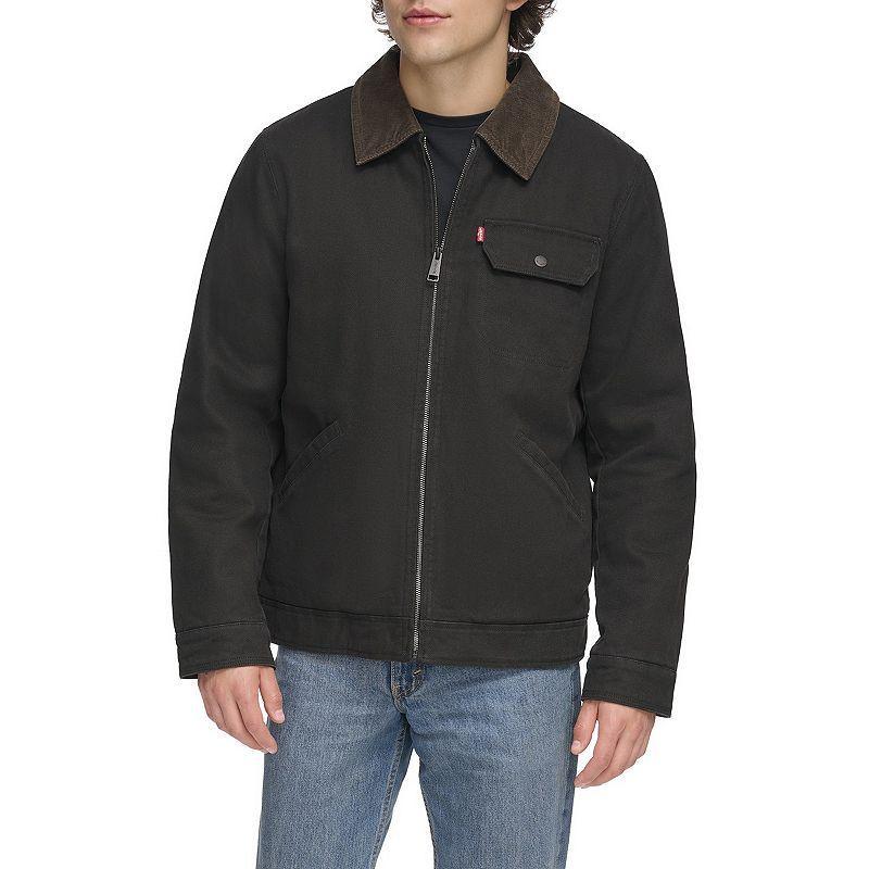 LevisMens Plaid-Lined Canvas Utility Jacket Product Image