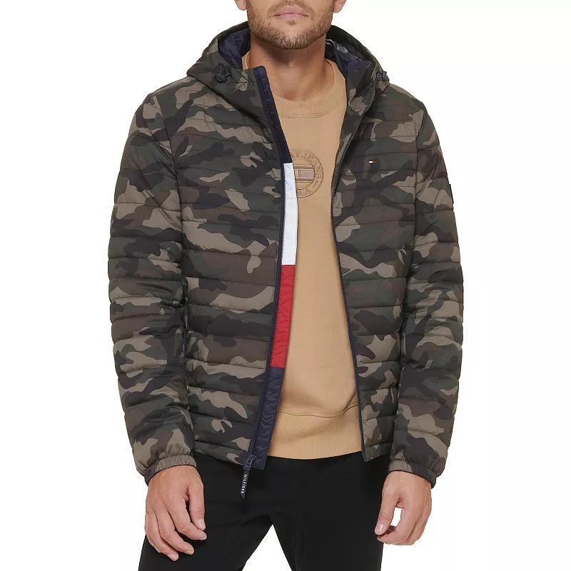 Tommy Hilfiger Mens Stretch Quilted Hooded Jacket Product Image