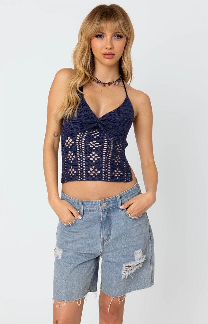 Edikted Womens Jada Open Back Crochet To Product Image