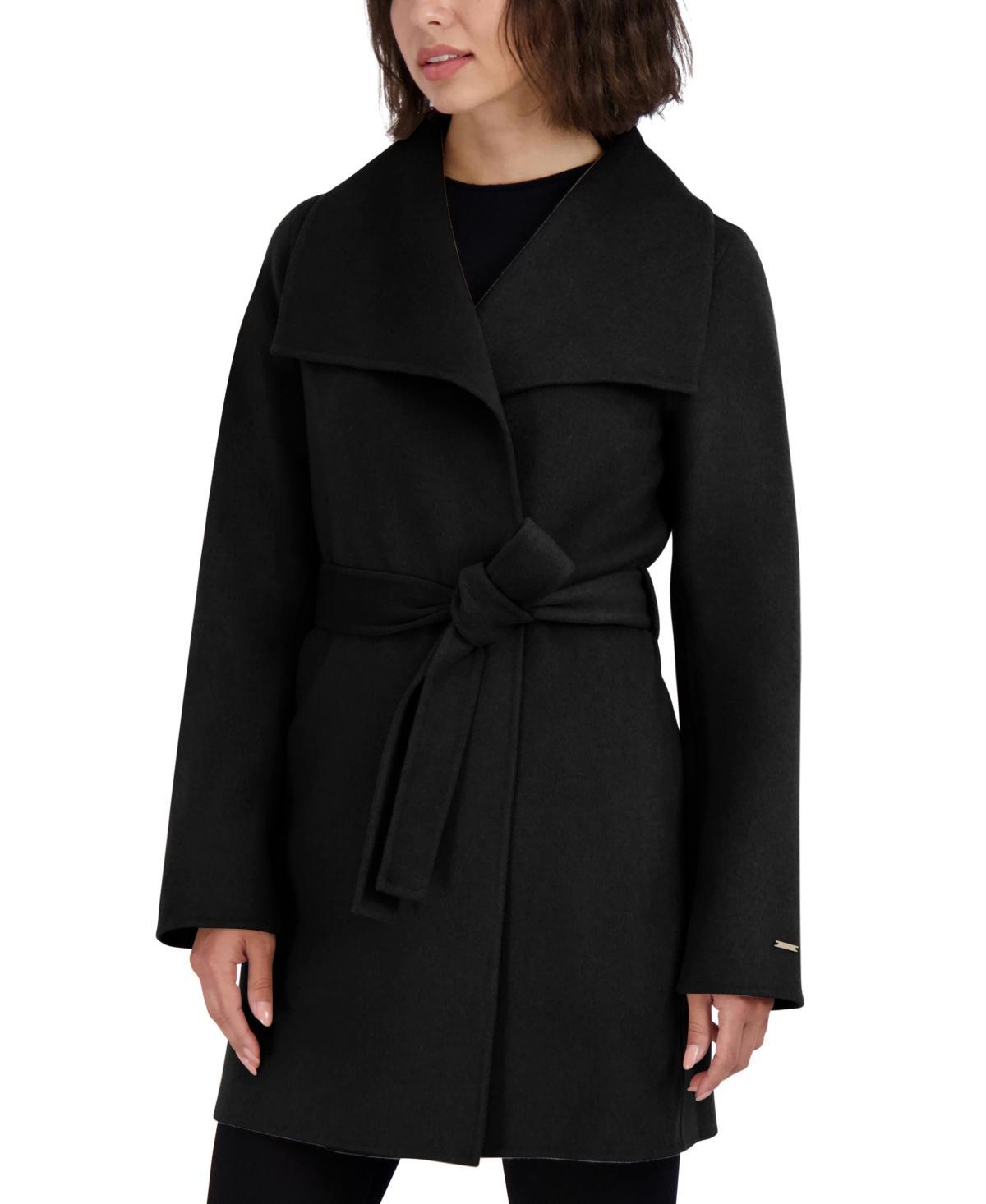 Tahari Womens Doubled-Faced Belted Wrap Coat Product Image