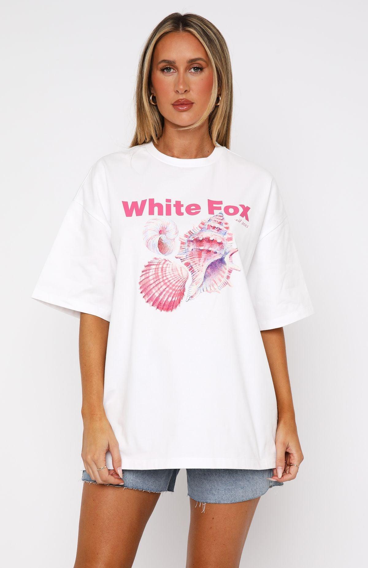 Hear The Ocean Oversized Tee White Product Image