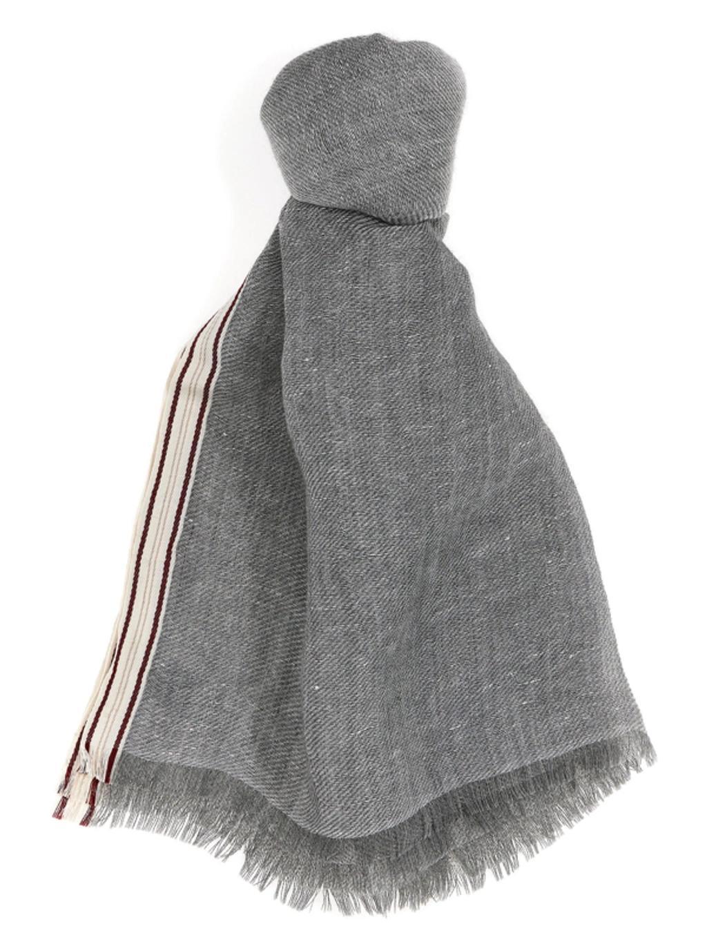 Contrast Edging Scarf In Gray Product Image