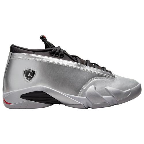 Jordan Womens AJ Retro 14 Low - Basketball Shoes Metallic Silver/Fire Red/Wolf Grey Product Image