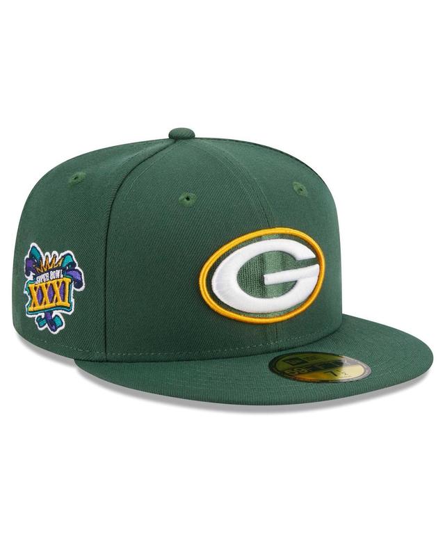 Mens New Era Green Green Bay Packers Main Patch 59FIFTY Fitted Hat Product Image