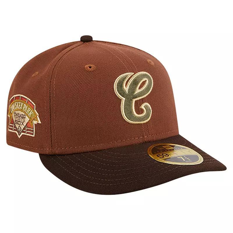 New Era Mens Brown Chicago White Sox Velvet Logo Fill Low Profile 59FIFTY Fitted Hat Product Image