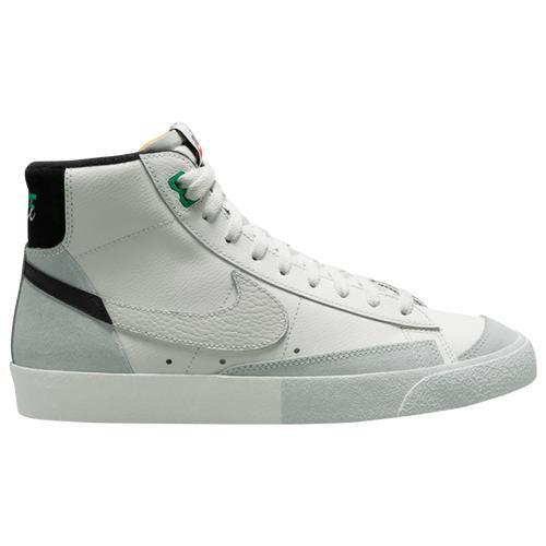 Nike Mens Blazer Mid 77 Premium Remix - Basketball Shoes Green/Silver/White Product Image