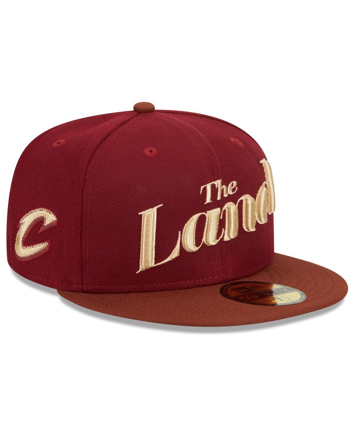 Mens New Era Wine Cleveland Cavaliers 2023/24 City Edition 59FIFTY Fitted Hat - Wine Product Image