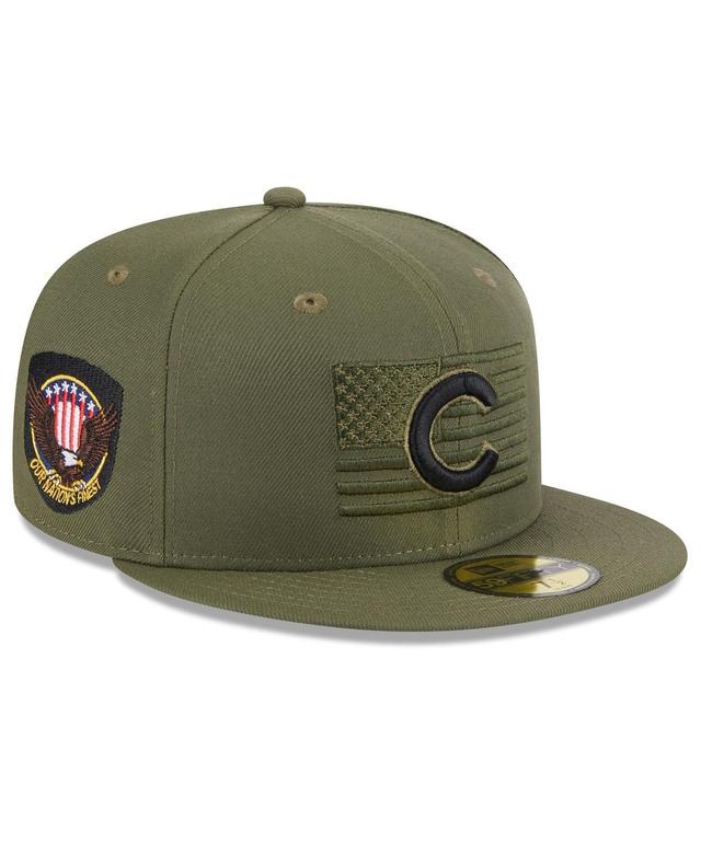 Mens New Era Green Chicago Cubs 2023 Armed Forces Day On-Field 59FIFTY Fitted Hat Product Image