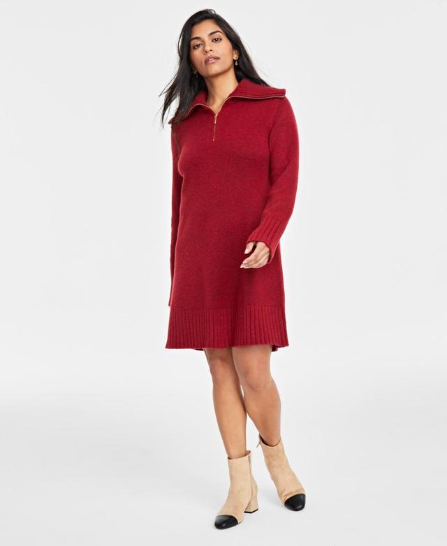 On 34th Womens Half-Zip Sweater Dress, Created for Macys Product Image