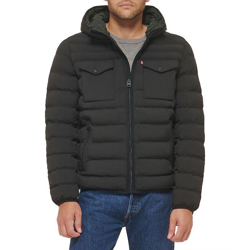 Levi's(r) Stretch Two-Pocket Quilted Jacket Men's Clothing Product Image