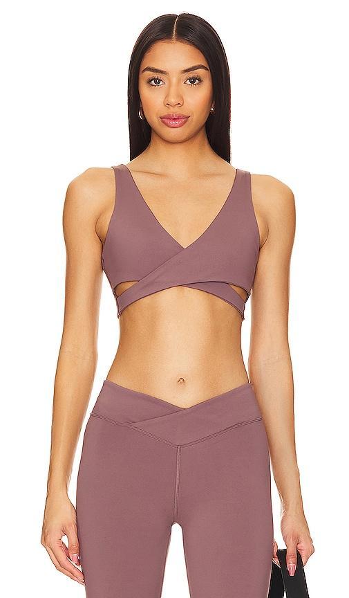 V Neck Wrap Sports Bra Product Image