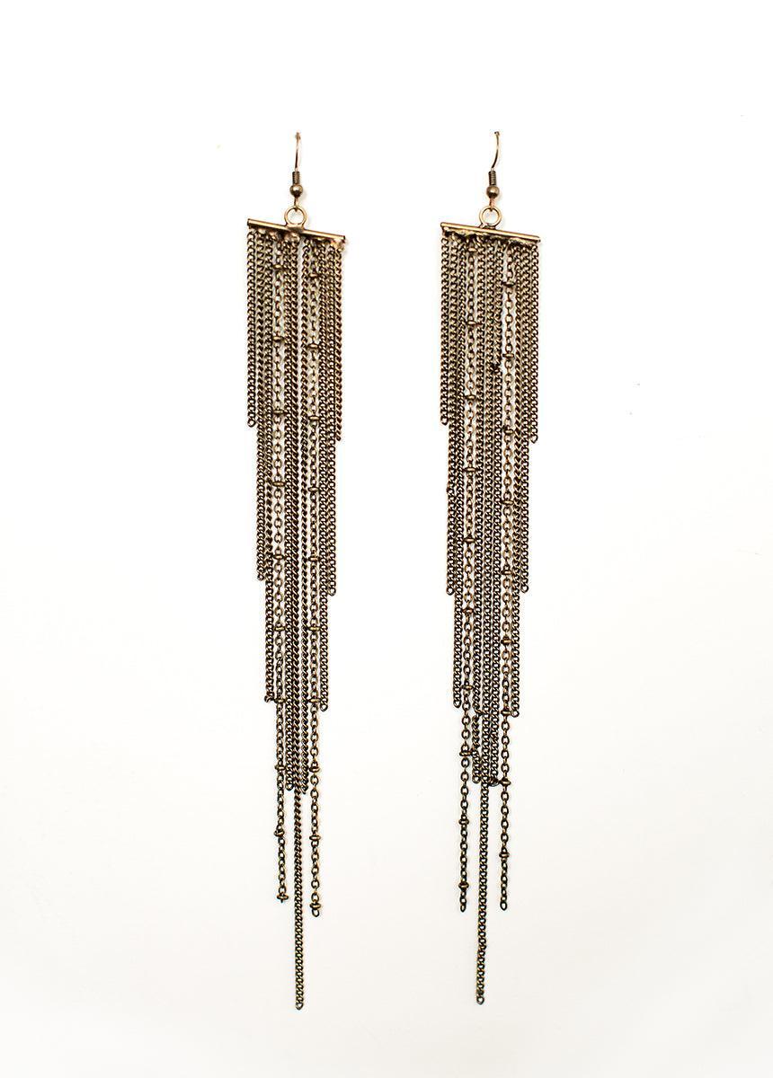 Farra Earrings in Brass Product Image