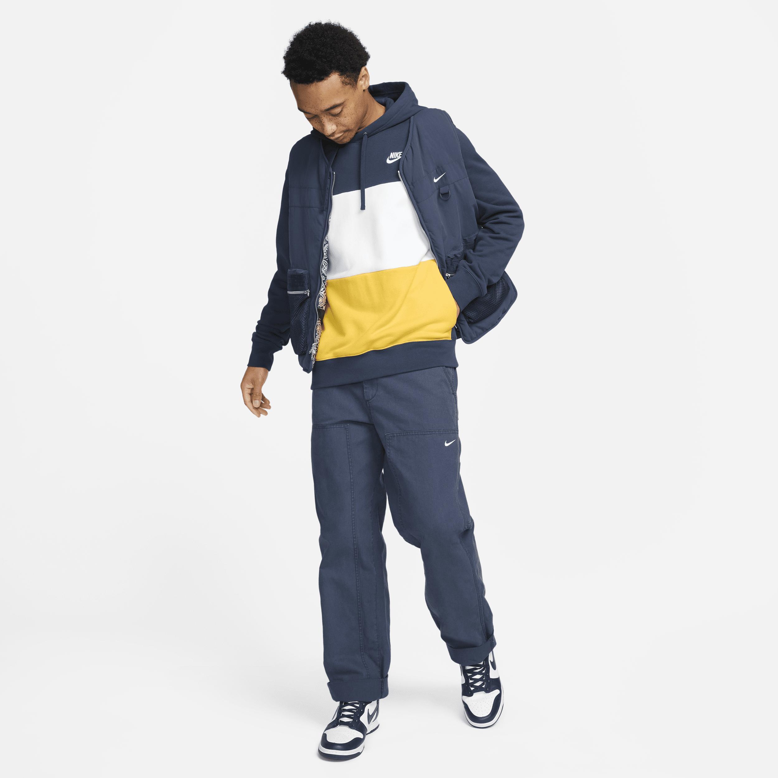 Nike Men's Club Fleece French Terry Color-Blocked Hoodie Product Image