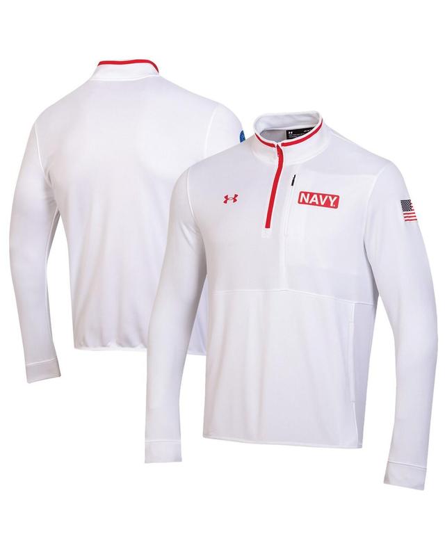 Under Armour Men's Under Armour White Navy Midshipmen 2022 Special Games Quarter-Zip Pullover Top, Size: 2XL - Size: 2XL Product Image