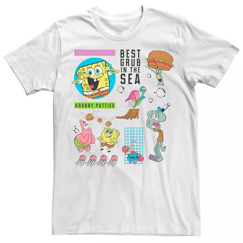 Mens Sponge Bob Patties Best Grub In The Sea Tee White Product Image