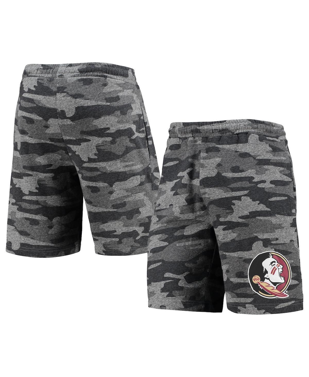 Mens Concepts Sport Charcoal/Gray Florida State Seminoles Camo Backup Terry Jam Lounge Shorts Product Image