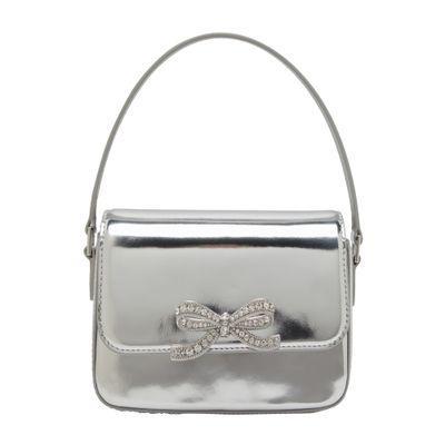 Leather Mico Bag In Silver Product Image