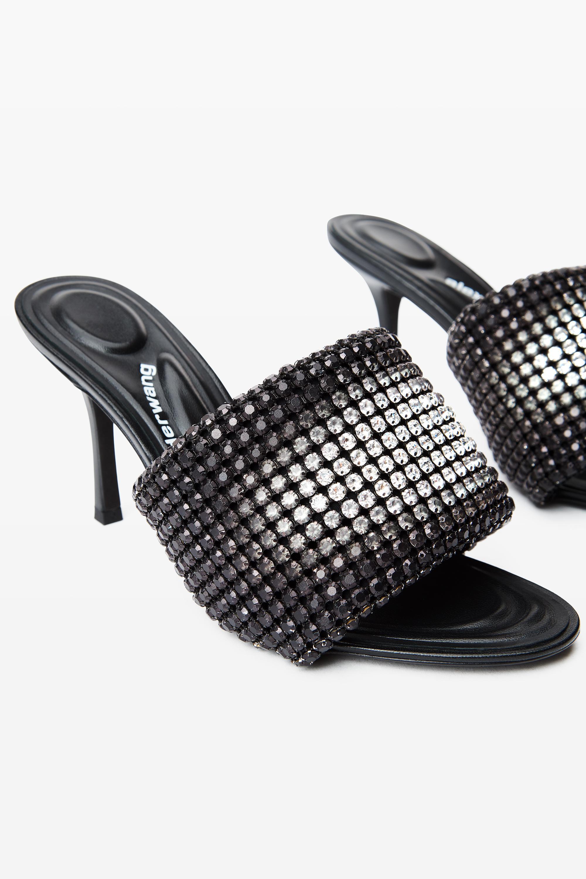 Heiress 85mm Mule Sandal In Crystal Mesh Product Image