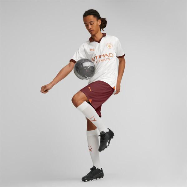 PUMA Manchester City 23/24 Men's Away Jersey in White/Aubergine Product Image