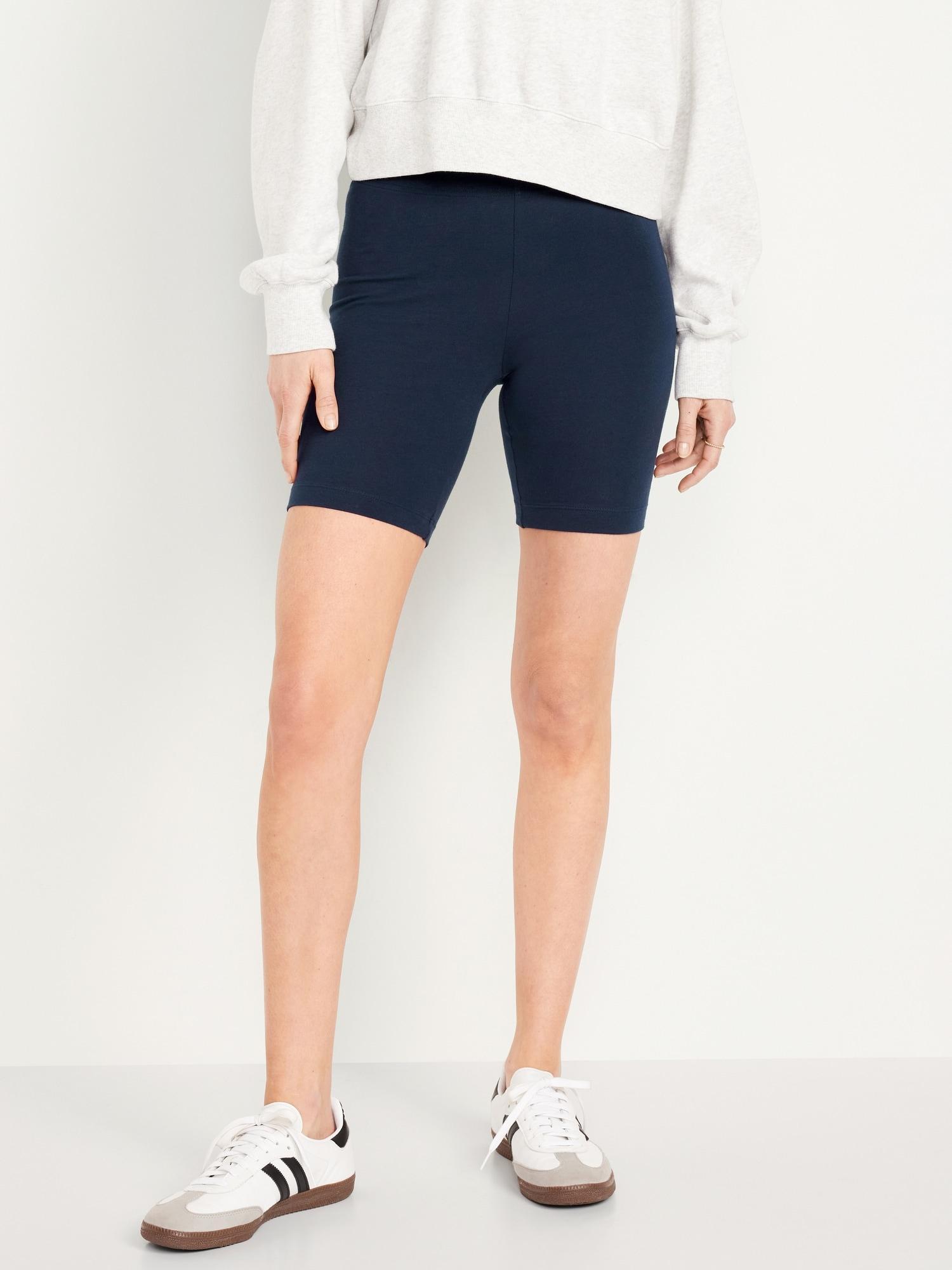 High-Waisted Biker Shorts -- 8-inch inseam Product Image