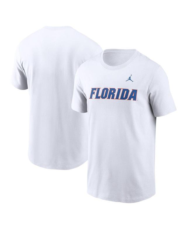 Jordan Mens White Florida Gators Primetime Evergreen Wordmark T-Shirt Product Image